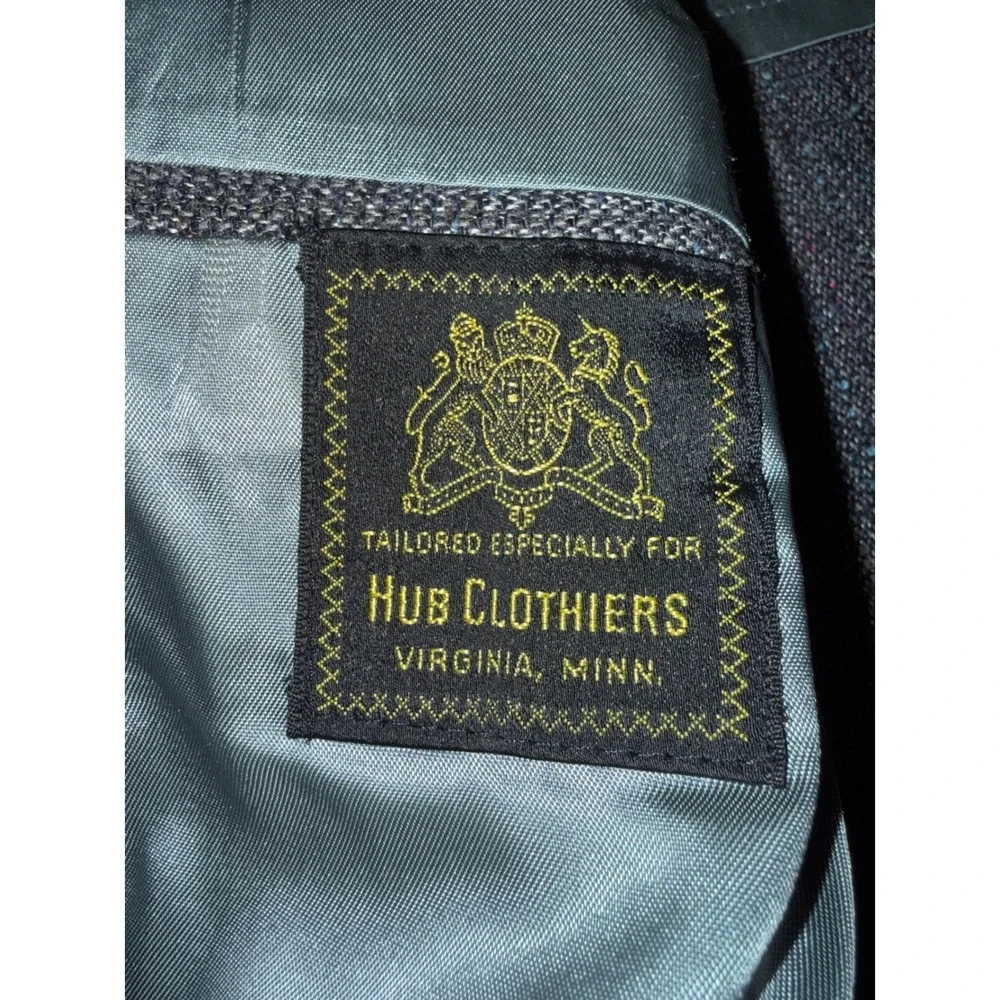 Hub Clothiers Blazer Mens Gray  Vintage Tweed Sport Coat USA Made office classic